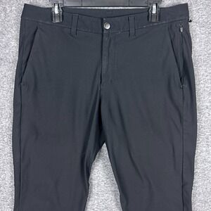 Lululemon Commission Pants‎ Mens 34x33 Slim Fit Black Performance Warpstreme